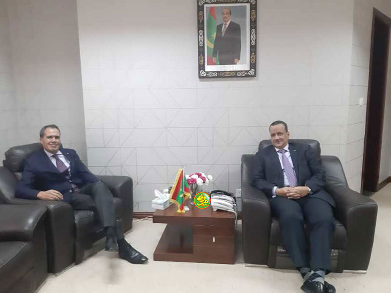 وزير الشؤون الخارجية  الموريتاني يستقبل السفير المغربي.